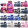 3pcsset Tok Tik Blue Galaxy Backpack Schoolbag Shoulderbag Pencilbag Kids Women