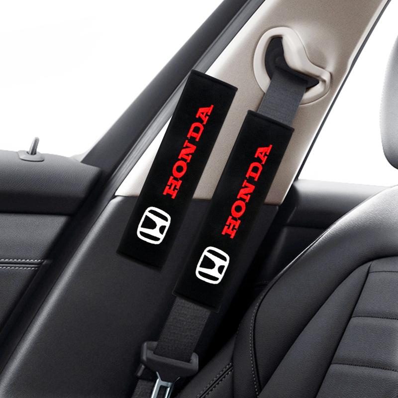 2pcs Car Seat Belt Pads Seat Shoulder Strap Pad Cushion Cover for Honda TYPER Civic XR-V HR-V Accord Odyssey Accessories OC3