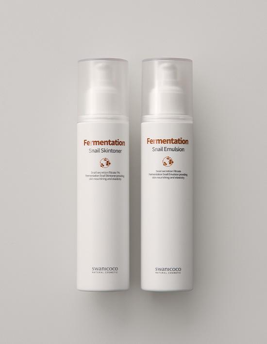 Swanicoco Fermentation Snail Skin Toner 120ml+emulsion 120ml Set
