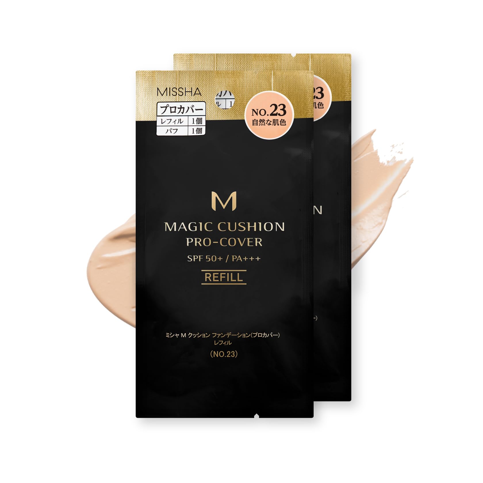 

Missha M Кушон Тональная основа Сменный блок Набор из 2 штук 23 Натуральный бежевый 15 г x (Профессиональная обложка) (нет. Тон, 2)