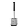 Flexible Flat Silicone Toilet Brush Replacement with Silicone Bristles Steel Wall Mount Holder Bathrooms Cleaning Tool