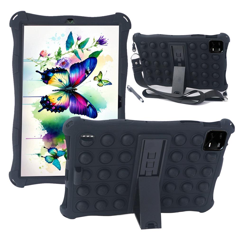For Xiaomi Mi Pad 6 Case Bubble Toys Soft Silicone Kids Tablet Cover For Mi Pad 6Pro Kickstand Shockproof Fundas