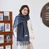 Luxurious Women's Cashmere Wool Scarf: Versatile Solid Color Shawl for Autumn and Winter