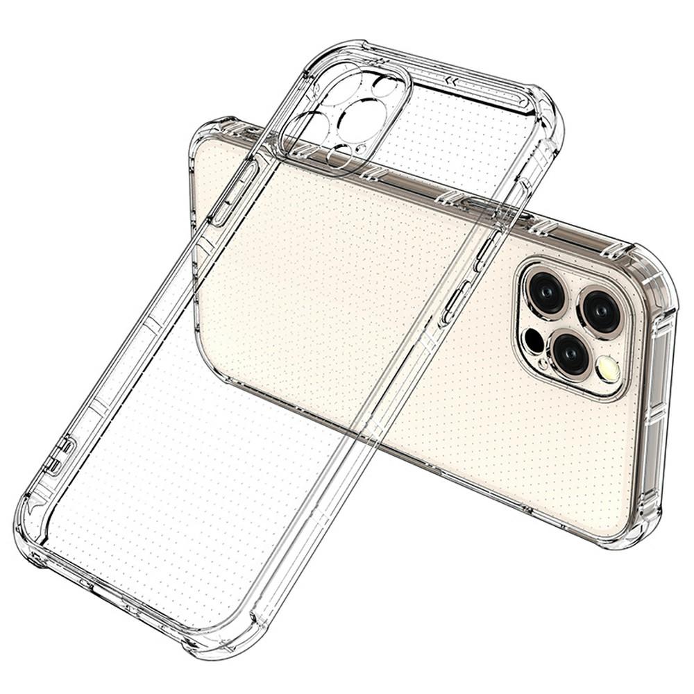 SHANWO For iPhone 12 Pro Case Straight Edge Clear Shockproof TPU Phone Back Cover