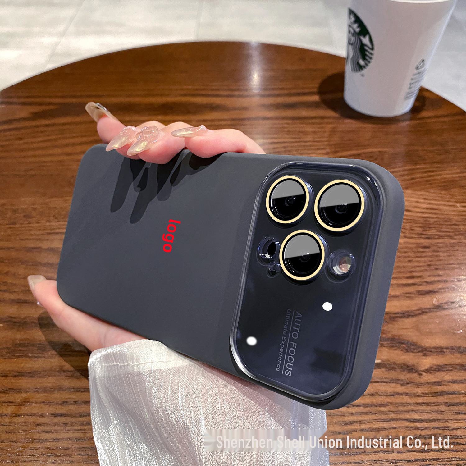 

Премиальный жидкий силиконовый чехол для iPhone 14 Pro Max с пленкой для линз, мягкий и износостойкий iPhone 13