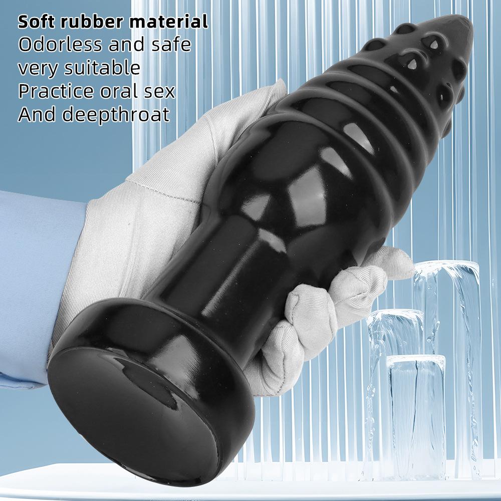 Extra Large Pointed Anal Plug with Suction Cup Thick Anal Dilator for Adult Anal Expansion Play Toy