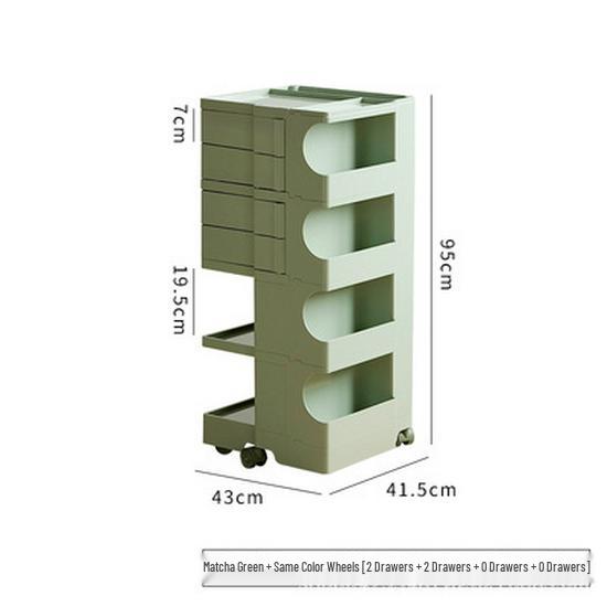 Nordic Rotating Multi-Layer Storage Cabinet: Versatile Makeup, Bedside, or Snack Organizer