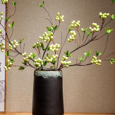 Simple Black Jingdezhen Ceramic Vase: Retro Chinese Wide-Mouth Flower Container for Living Room or Coffee Table Arrangements