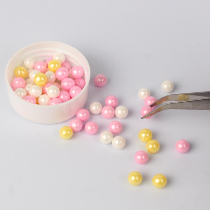 Decorações de Bolo de Pérolas de Açúcar Brancas, Douradas e Prateadas - Bolinhas Redondas para Confeitaria, Sorvete e Panificação - Pérolas de Açúcar Coloridas Mistas em Forma de Agulha.
