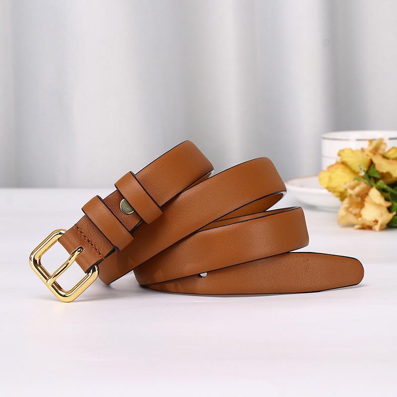 2.4Cm New Napa Leather Lady College Style Belt Female Japanese And Korean Fashion Trend Versatile Fairy Style Belt