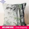 Traditional Chinese Ink and Bamboo Pillowcase Suitable for Home Sofa Decoration Living Room Dormitory
