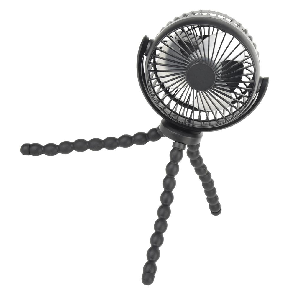 Handheld Stroller Fan Battery Operated 360 Degree Rotating Flexible Tripod Clip On Fan 2600mAh
