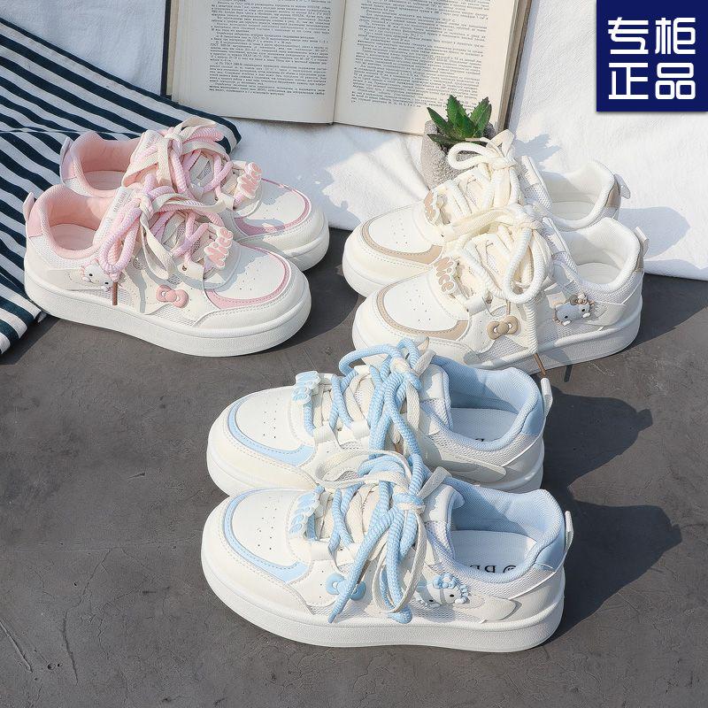

Spring and summer new little white shoes women s breathable mesh thick baseplate shoes round head versatile cute sports and leisure board 35 світло-синій колір