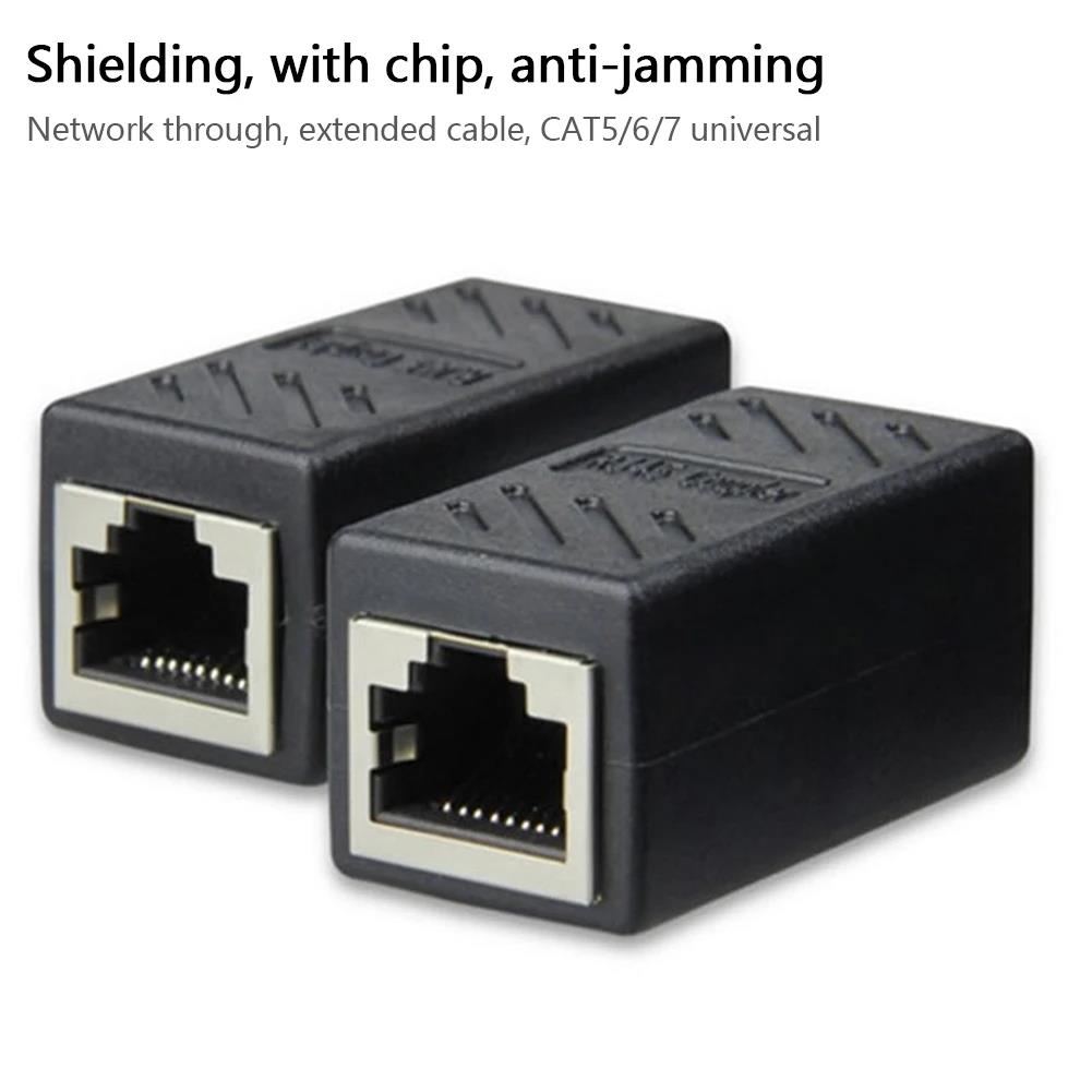 1/5/10/20PCS Ethernet Cable Extender RJ45 CAT5 CAT6 CAT6a Coupler Extender Adapter Connector Ethernet Coupler Female To Female