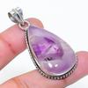 Natürlicher Salbei-Amethyst Edelstein 925 Sterling Silber Schmuck Anhänger 1,97" AP-15571