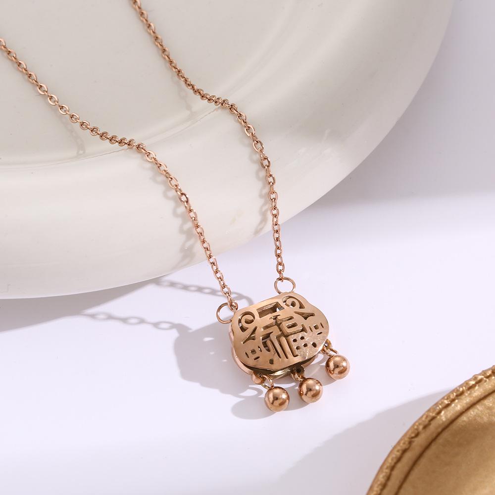 Colier din Oțel Titan Placat cu Aur de 18K, Lanț Claviculă de Înaltă Calitate pentru Femei - Bijuterii care nu se Decolorează