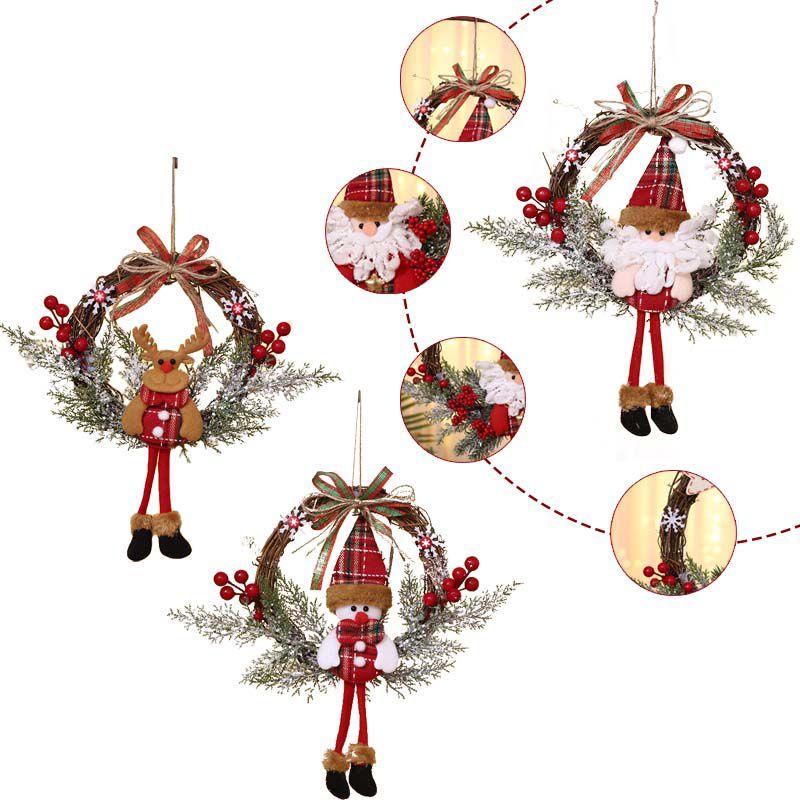 Elegant Xmas Decorations Garland Rattan With Twinkling Lights For Holiday Cheer