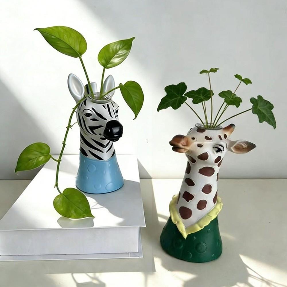 Floral Arrangement Animal Vase Modern Giraffe Vase Creative Art Vase  Living Room Decor