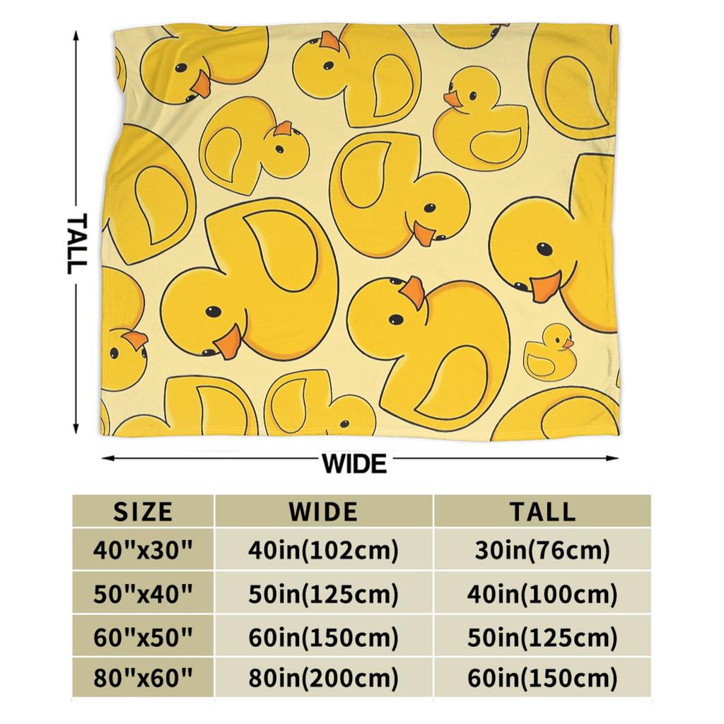Yellow Rubber Duck   Blanket Quality Super Warm  Bedding Throws Winter Boy Girl Bedroom Print Bedspread