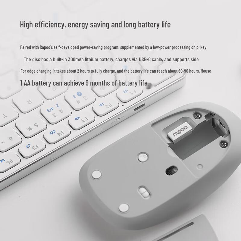 Rapoo 9350G Ultra-Thin Multi-Mode Wireless Keyboard & Mouse Combo