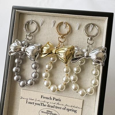 Přívěsek na klíče ve stylu perleťových korálků s motýlkem Přívěsek na telefon Pouzdro na sluchátka Přívěsky Taška Dekor Přívěšek na klíče do auta