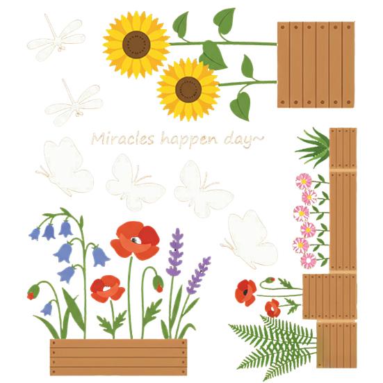 Hello Summer Window Clings Hawaiian Tropical Theme Static PVC Glass Sticker for Beach Pool Party Home Glass Doors Windows