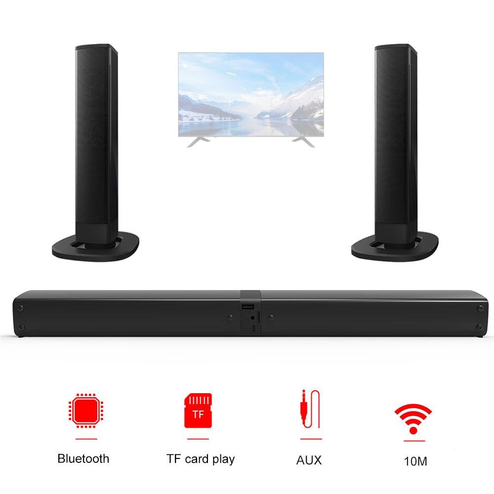 Portable Soundbar, Detachable Surround Sound Speaker for TV, Home Audio Sound Bars with Subwoofer, Home Theater Sound System