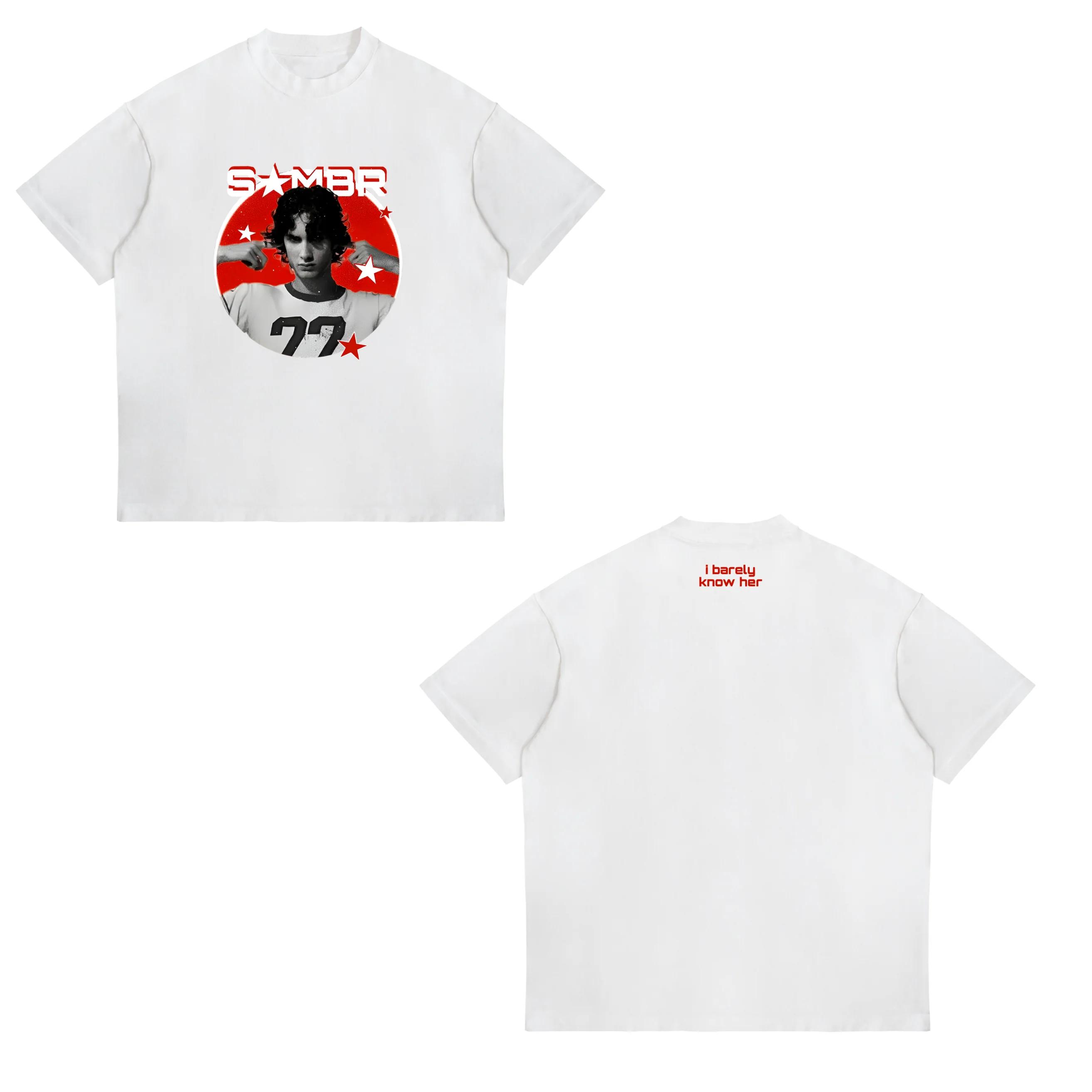 Sombr Tour Music Retro Shirt Loose Fit HighQuality TShirt Pure Cotton Retro Couple Casual TShirt harajuku oversized t shirt M