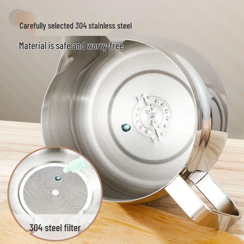 304 Stainless Steel Multifunctional Oil Pot with Filter and Storage Tank