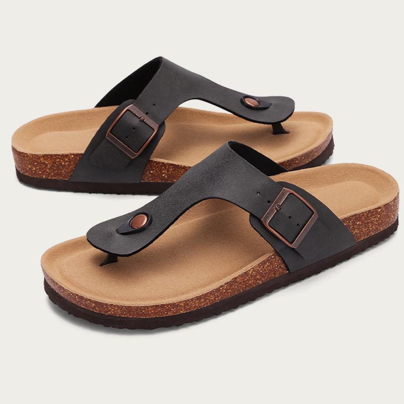 Fashion Kidmi Men Clogs Sandals Summer Men's Sandal Cork Clog Slippers Unisex Mules Outdoor Platform Antiskid House Sandals With Buckle