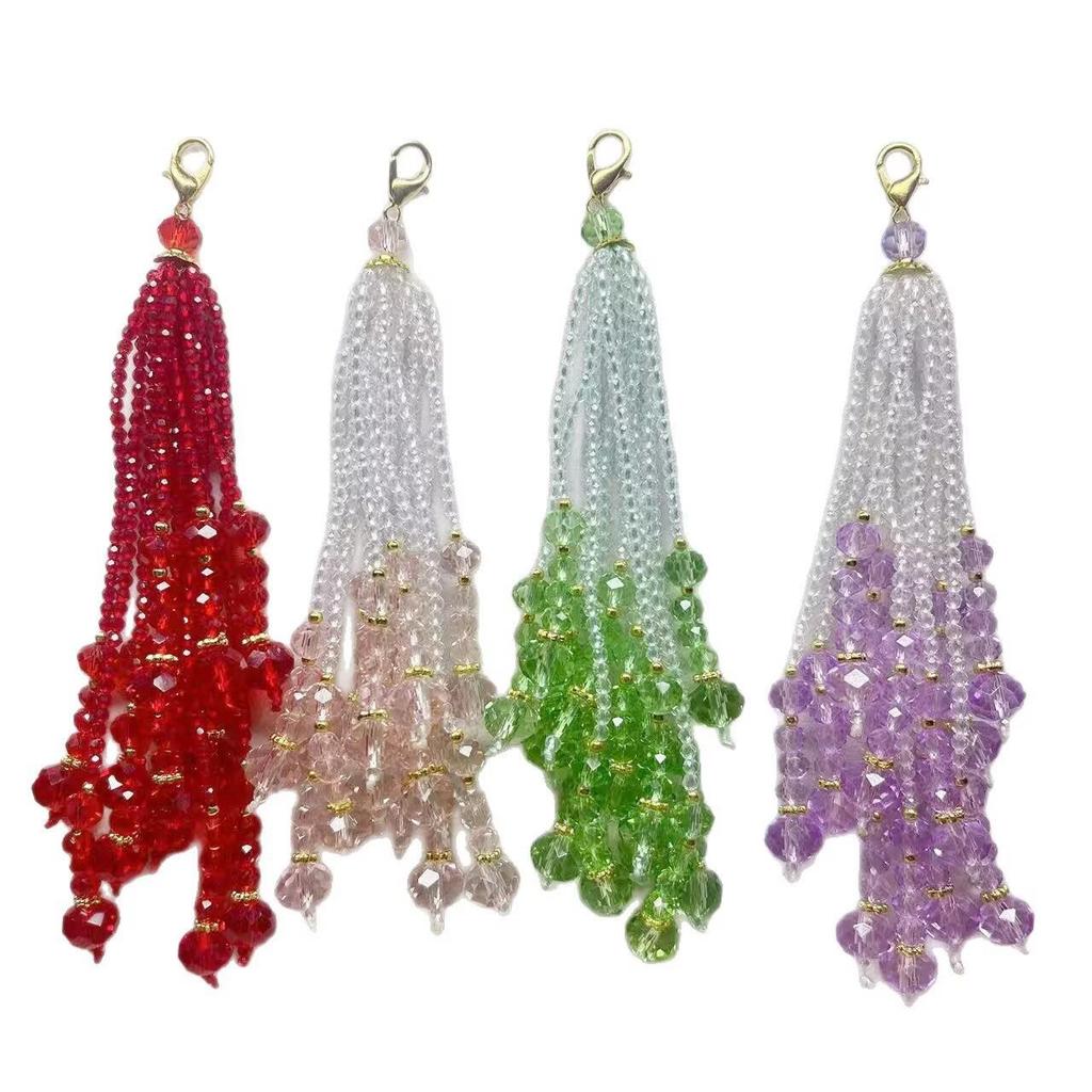 Handmade Colorful Spinel Tassel Pendant Charm for Qipao and Lapel Sweaters