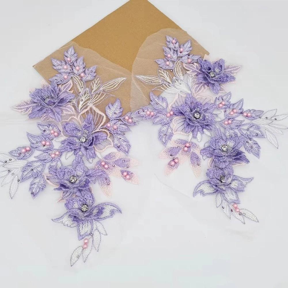 Luxury 3D Flower Patch Flower Embroidery Flower Embroidered Patches  Bridal Gown Decor
