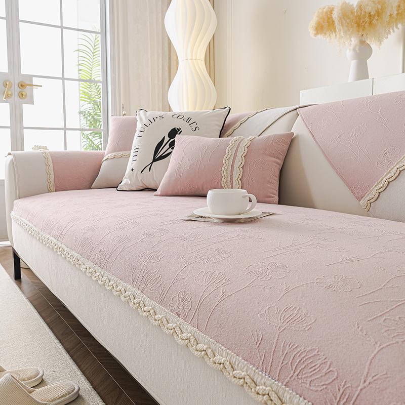 Light Luxury High-End Chenille Sofa Cushion  New Four-Season Universal Fixed Non-Slip Sofa Seat Cushion Cross-Border
