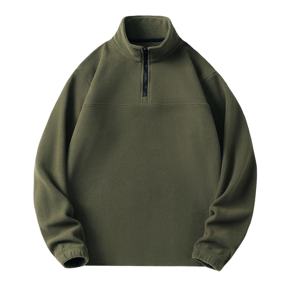 Men's  Fleece Casual Sweatshirts, Long Sleeve Drop Shoulder Loose Pullover Tops Fall Trendy Clothes