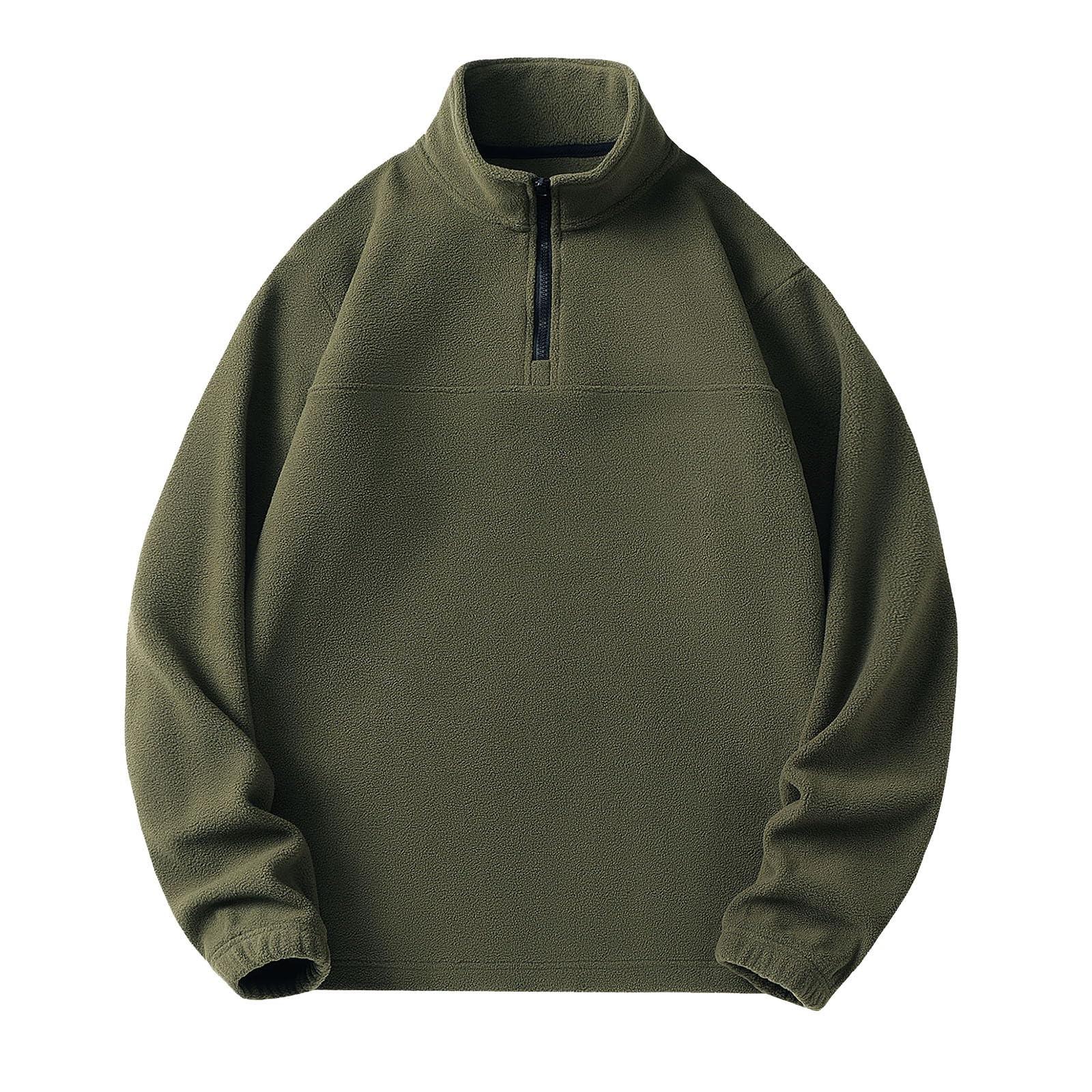 

Мужские флисовые повседневные толстовки, с длинным рукавом, со спущенным плечом, свободные пуловеры, модная осенняя одежда XL зелёный