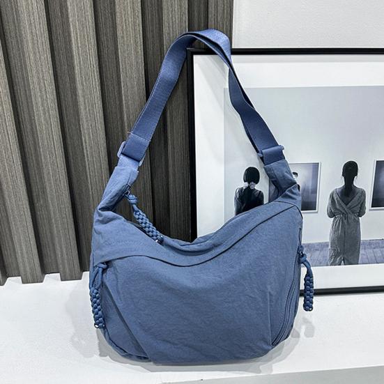 Uformell Hobo-veske Dumpling-veske med justerbar skulderreim Sammenleggbar skulderveske med flere lommer Stor kapasitet Crossbody-veske for daglig bruk Reise Arbeid