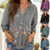 Damen Plus Size Neues Langarm-Revershemd