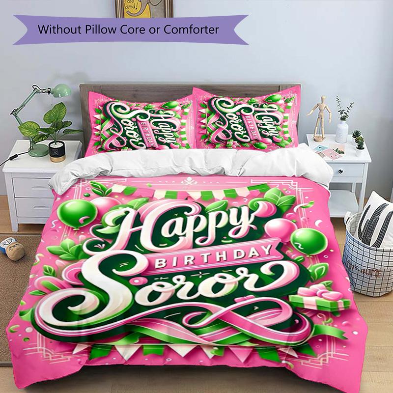 3pcs AKA Logo5 Pattern Bedding Set Duvet Cover Set Includes Duvet Cover &pillowcases, Perfect All Season Bedroom Decoration & Gift