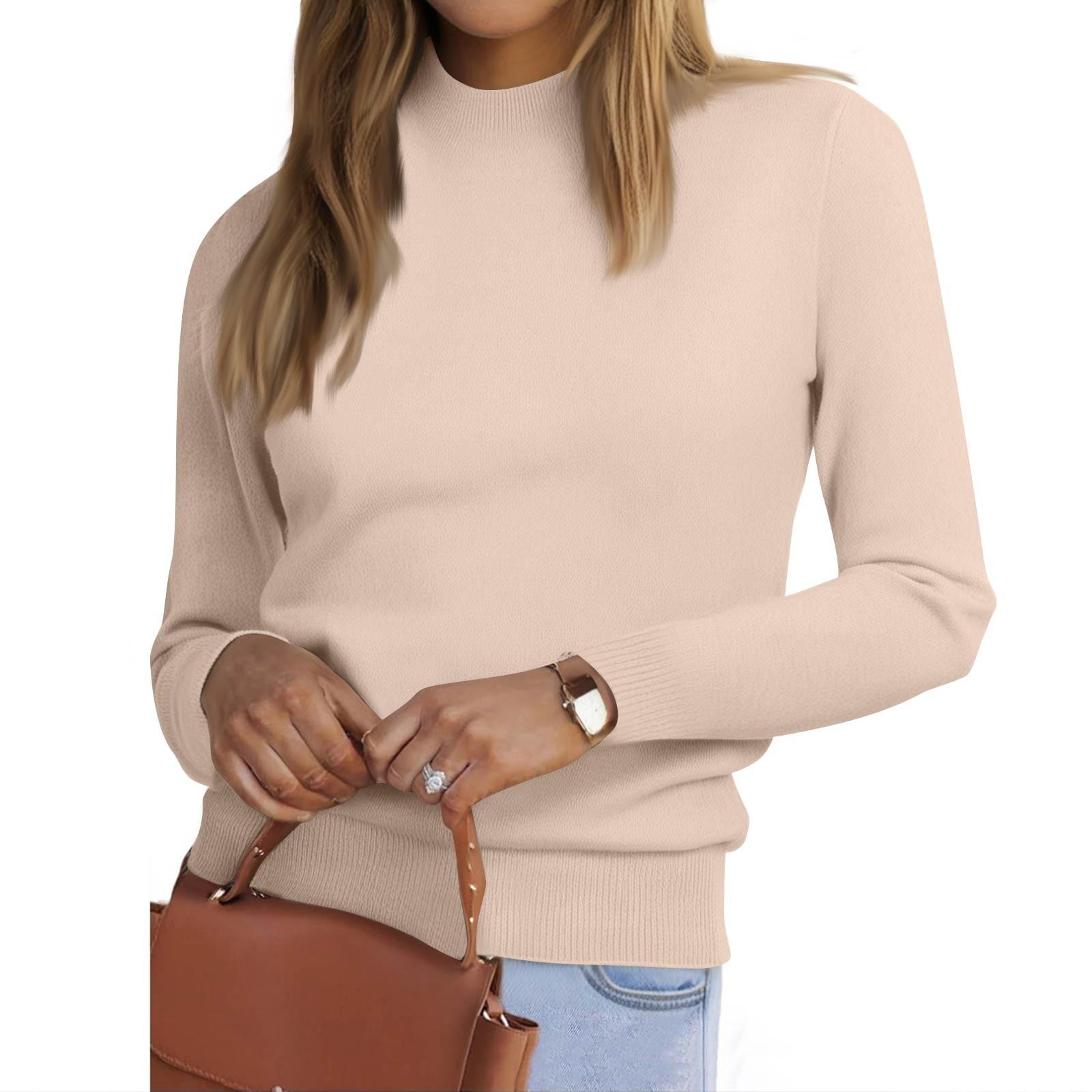 

Women s Fashionable Casual Solid Color Long Sleeve Top XL верблюд