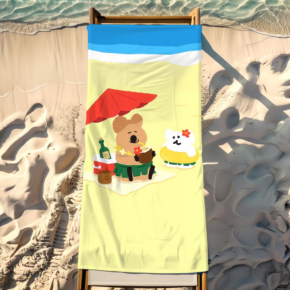 Cute D-Dinotaeng Towel Beach Towel Travel Lightweight Skin Friendly for Pool Beach Camping Cruise Summer