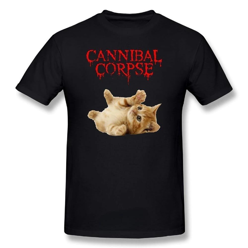 Cannibal Corpse T Shirt Cat Print Graphic Shirts Plus Size Men Woman Tshirts Whole Men's Short