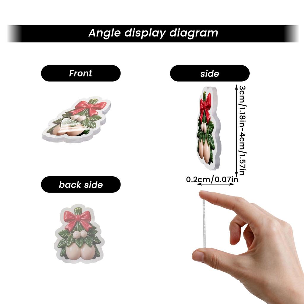 2D Flat Acrylic Christmas Hanging Ornaments for Holiday Party Decoration
