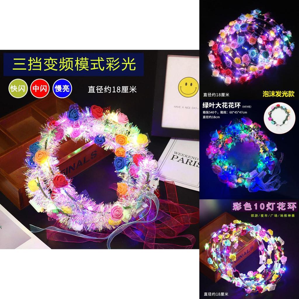 Led Light Flower Hair Accessory For Brides And Party Decorations Suitable For All Ages