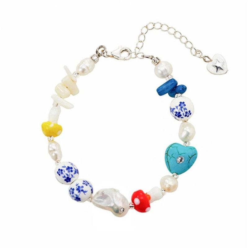 

FINDELISE 925 Baroque Turkiye Berry Bracelet WHITE