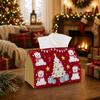 1pc Whimsical Winter Festive Tissue Box - Polar Bear Pine Tree Napkin Storage Box, Suitable for Rolls/Facial Tissues, Multi-Functional Storage Box for