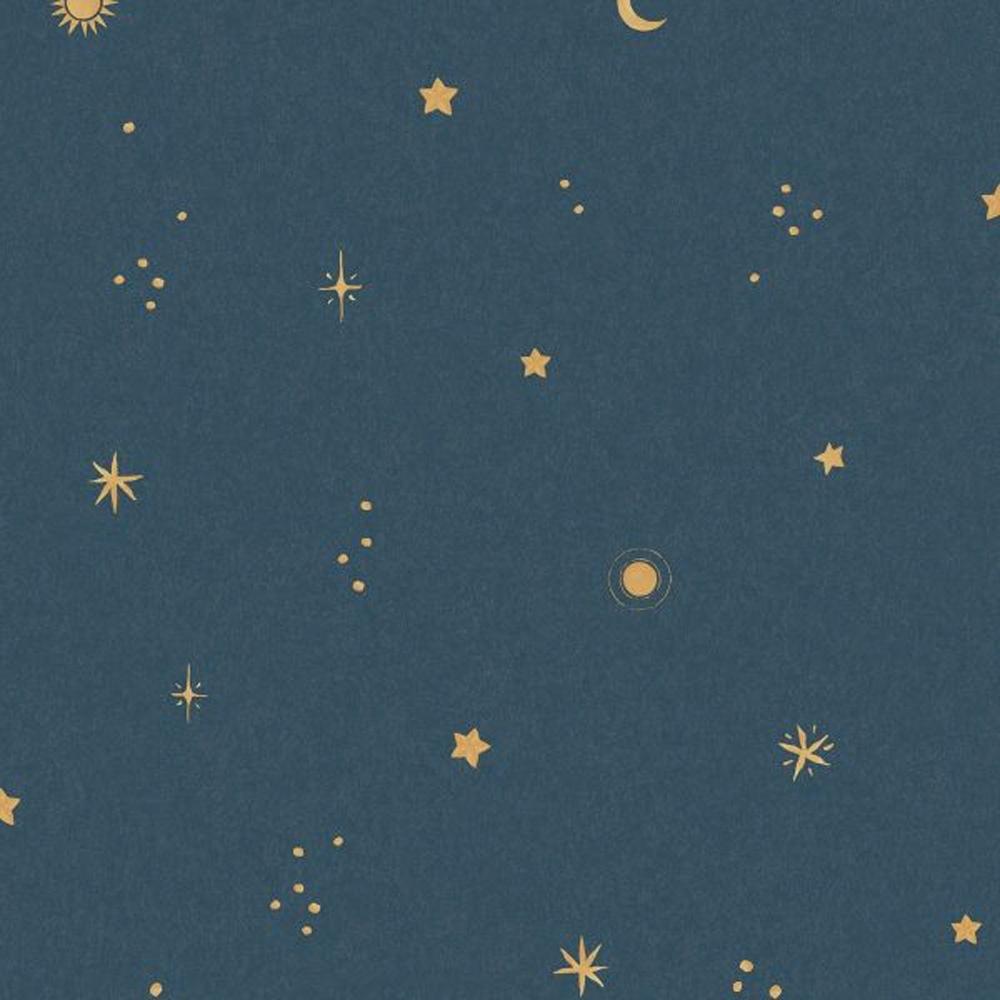 Grandeco Dudley Nachthimmel Vinyl Strukturierte Tapete