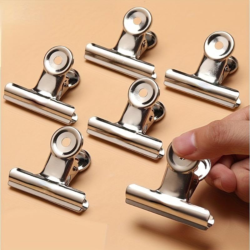 6pcs Food Bag Sealing Clips, Reusable Heavy Duty Stainless Steel Clips, Multipurpose Air Tight Seal Clip, Home Accessories