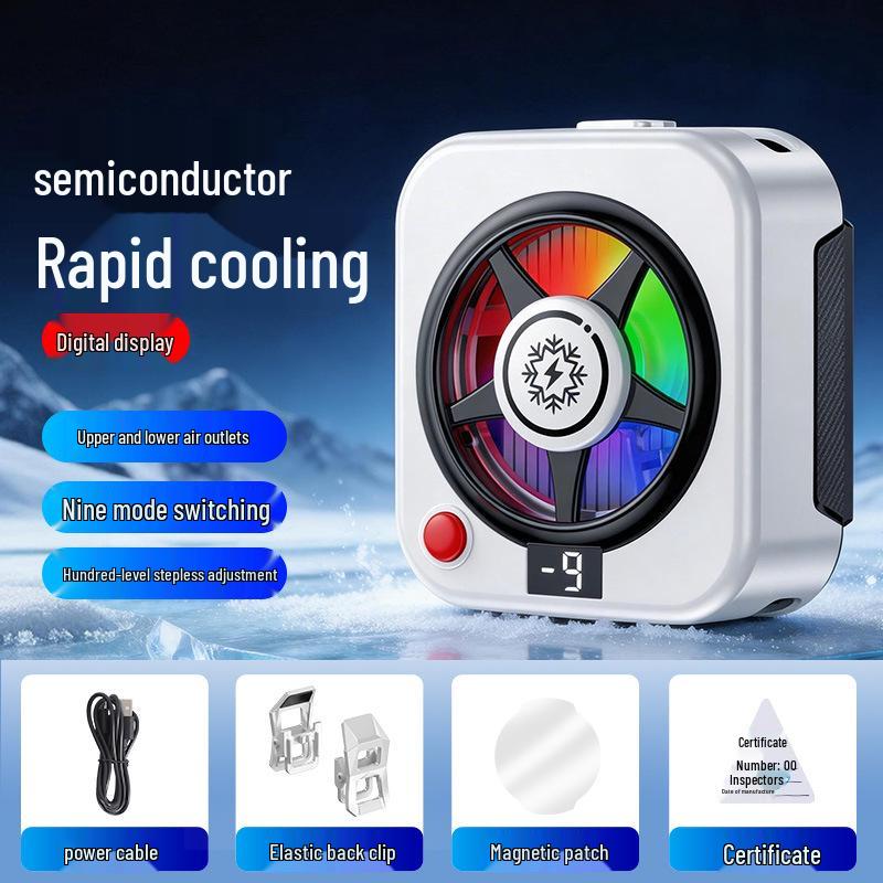 TH16 Magnetischer Handy-Kühler: Eis-Kühlradiator-Rückseitenclip für Gaming & E-Sports.