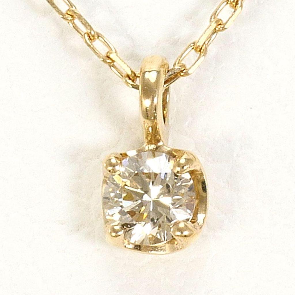 Used Canal Yondo Sea canal4 K10YG necklace diamond Total weight approx. 0.6g approx. 39cm