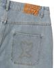 WACKY WILLY Double Knee Denim Shorts Blue